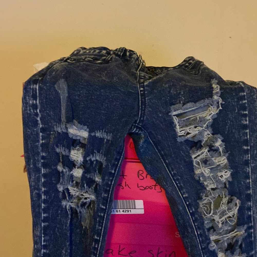 Denim skinny jeans brand denim blvd rip jeans